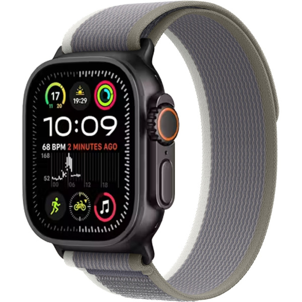 Смарт-часы Apple Watch Ultra 2 Satin Black Trail Loop зелено-серый 1